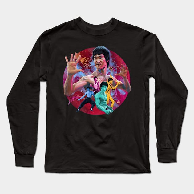 Movie Bruce Jeet Kune Do Bruce Dragon Legend Long Sleeve T-Shirt by Garmentcrooks